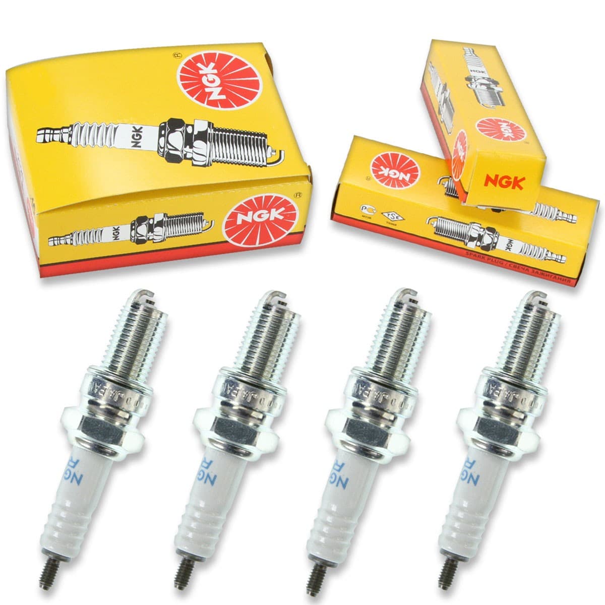 4pcs NGK 3188 Standard JR9B Motorcycle Spark Plug Tune Up Kit Set sm
