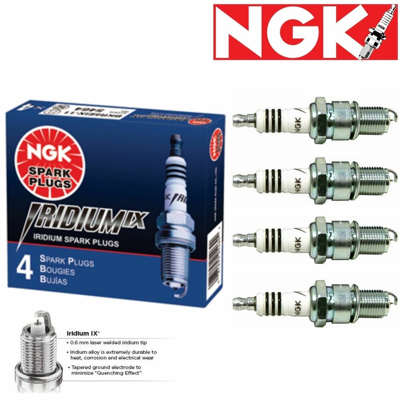 4 Pack Spark Plugs Set Kit NGK OEM Iridium IX DCPR8EIX 97181 6546 Tune Up