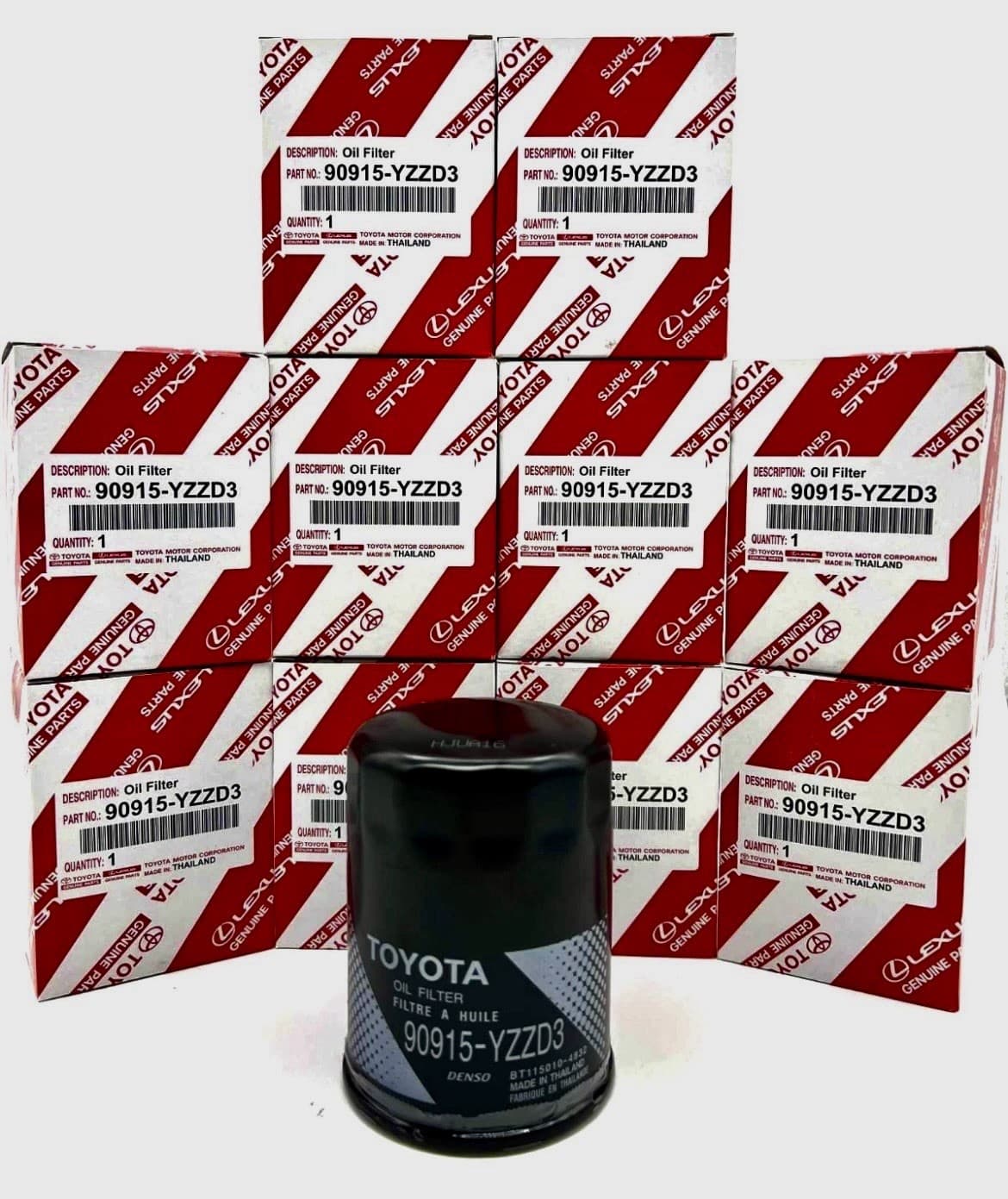TOYOTA LEXUS OEM FACTORY OIL FILTER 90915-YZZD3 (set of 10pcs)