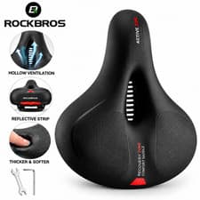 ROCKBROS Bike Saddle Wide Soft Comfort Bicycle Seat Cushion for MTB Road Bike