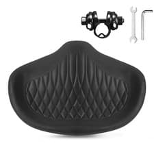 SuperWide Comfort Bike Saddle Bicycle Seat Noseless Pad Shock Absorption Cushion