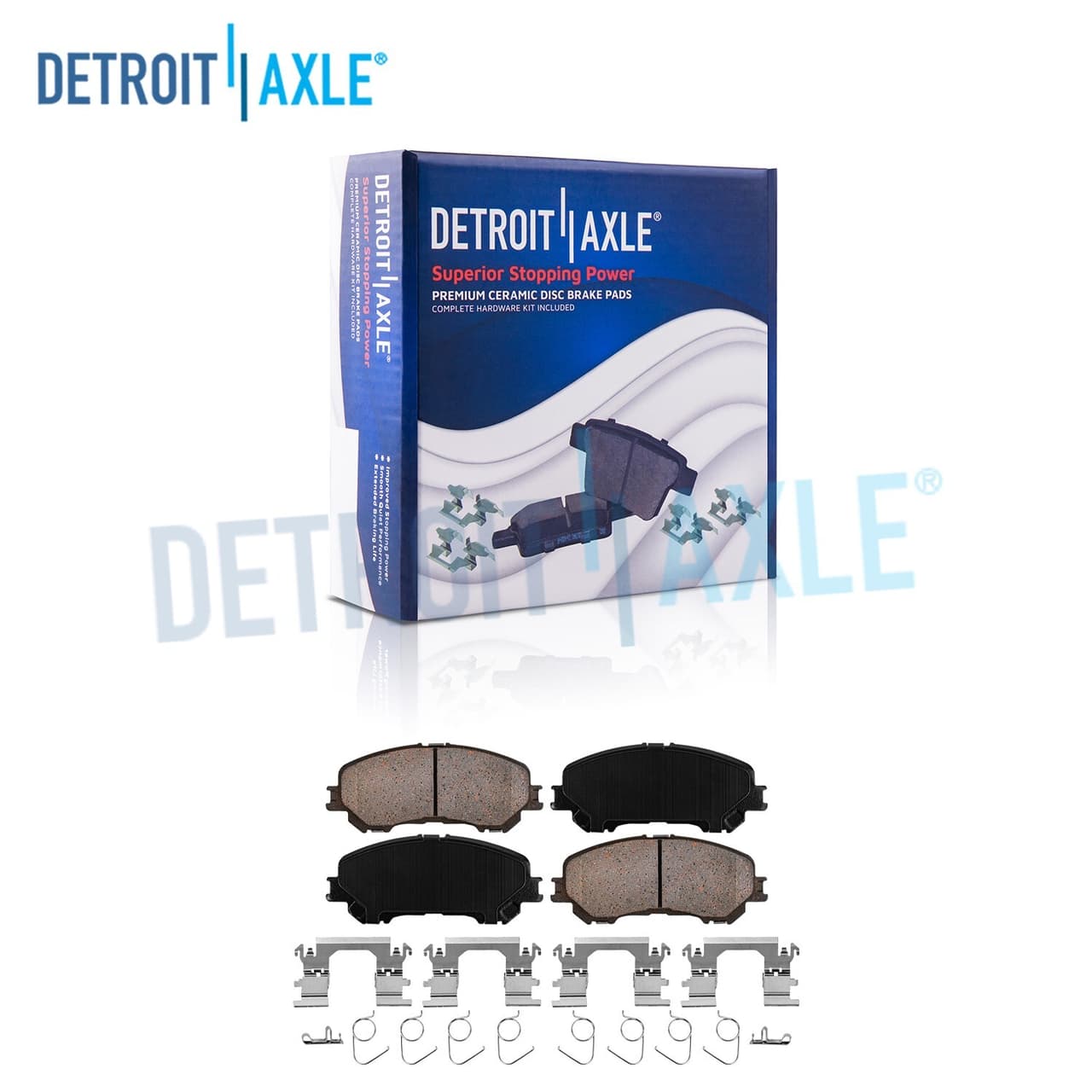 Front Ceramic Brake Pads with Hardware Set for 2014 - 2020 Nissan Rogue Sport