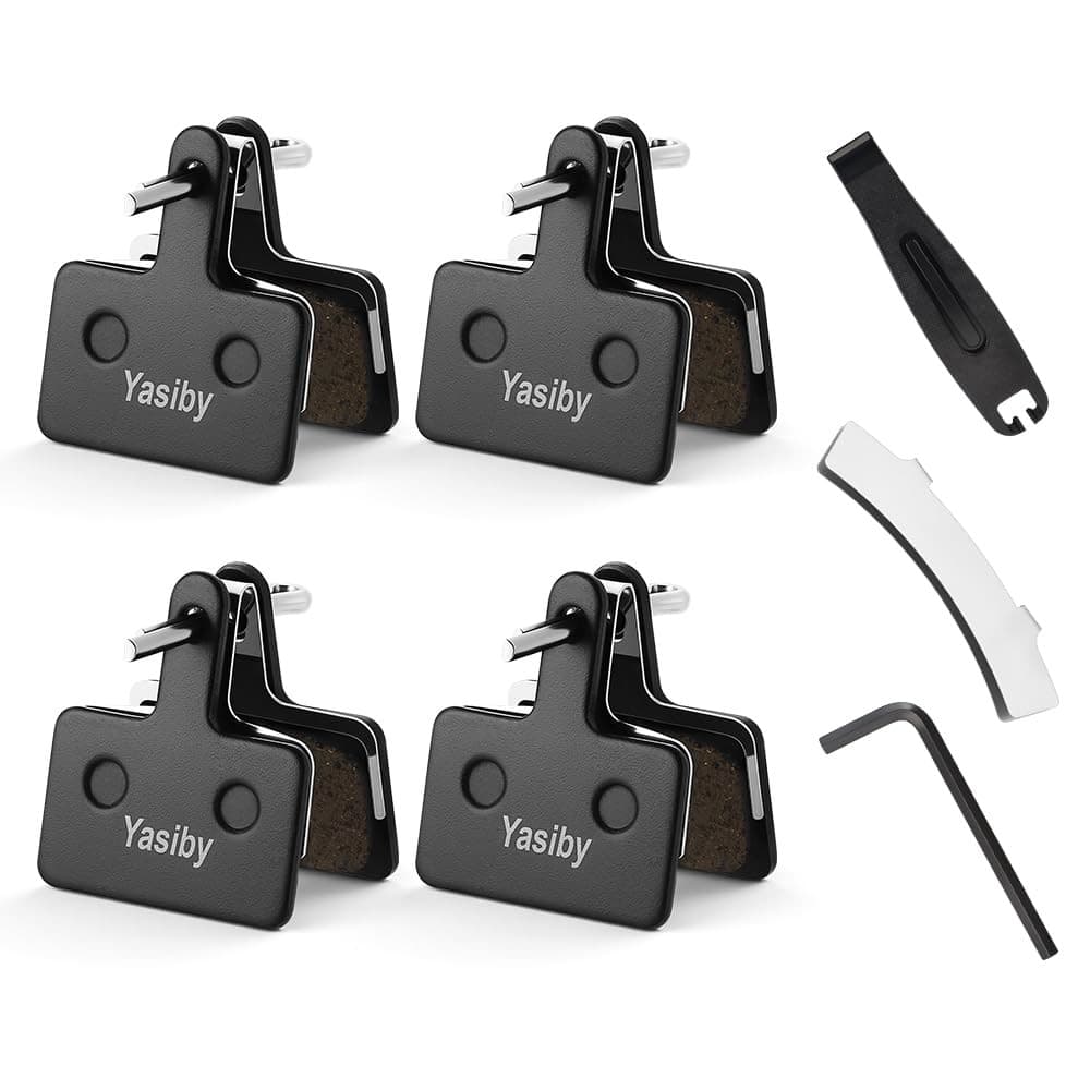 Bike Brake Pads, 4 Pairs Disc Pads High-Performance Standard, Black