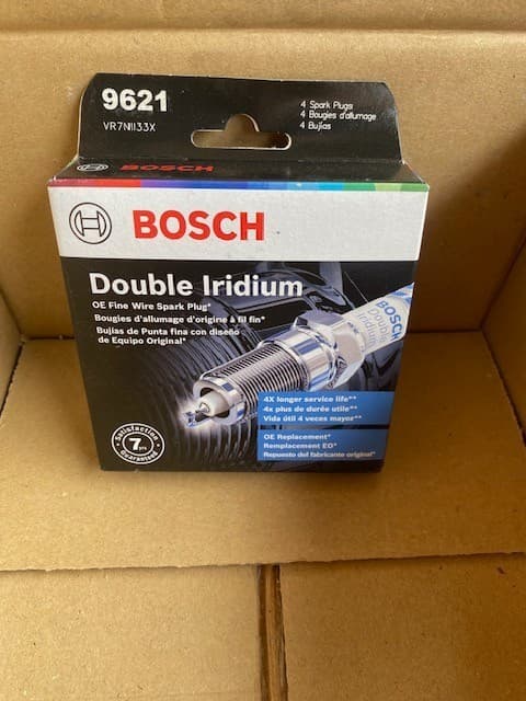 SET OF 4 BOSCH 9621 VR7NII33X DOUBLE IRIDIUM OE FINE WIRE SPARK PLUGS