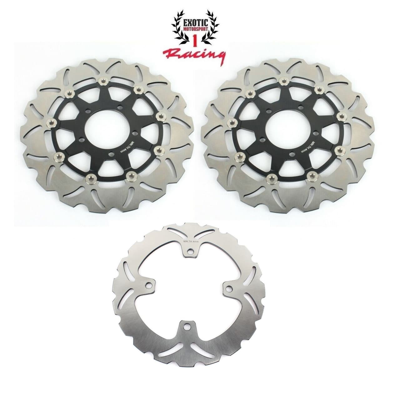 Front Rear Brake Rotors For Kawasaki Ninja ZX14R ZX1400 2006-22 Z1000 2014 2015
