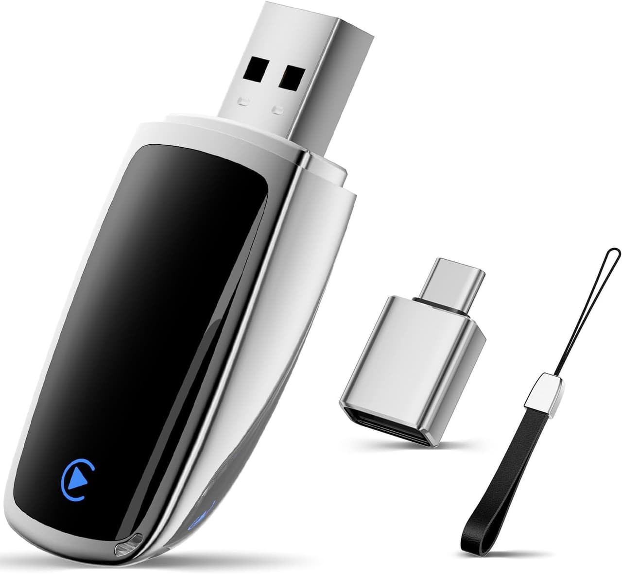 Wireless CarPlay Adapter for Apple iPhone Multi-User Connection Silver）