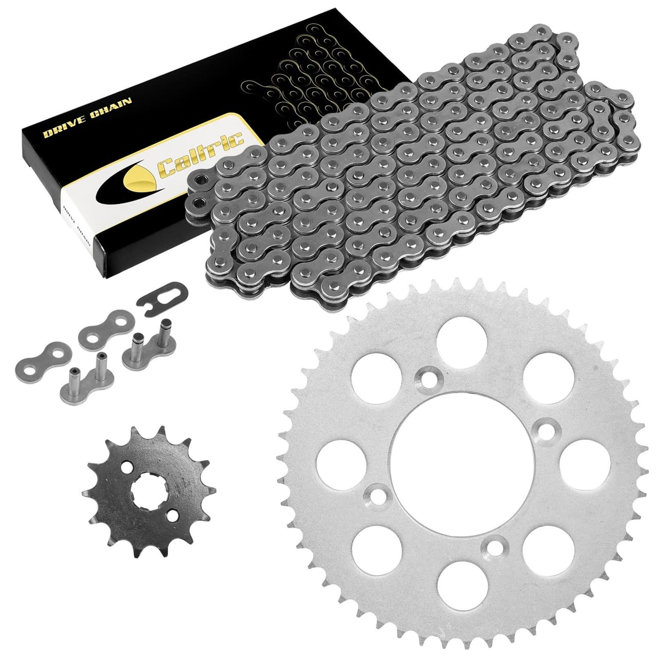 Drive Chain & Sprockets Kit for Honda XR100R 1985-2003 / CRF100F 2004-2013