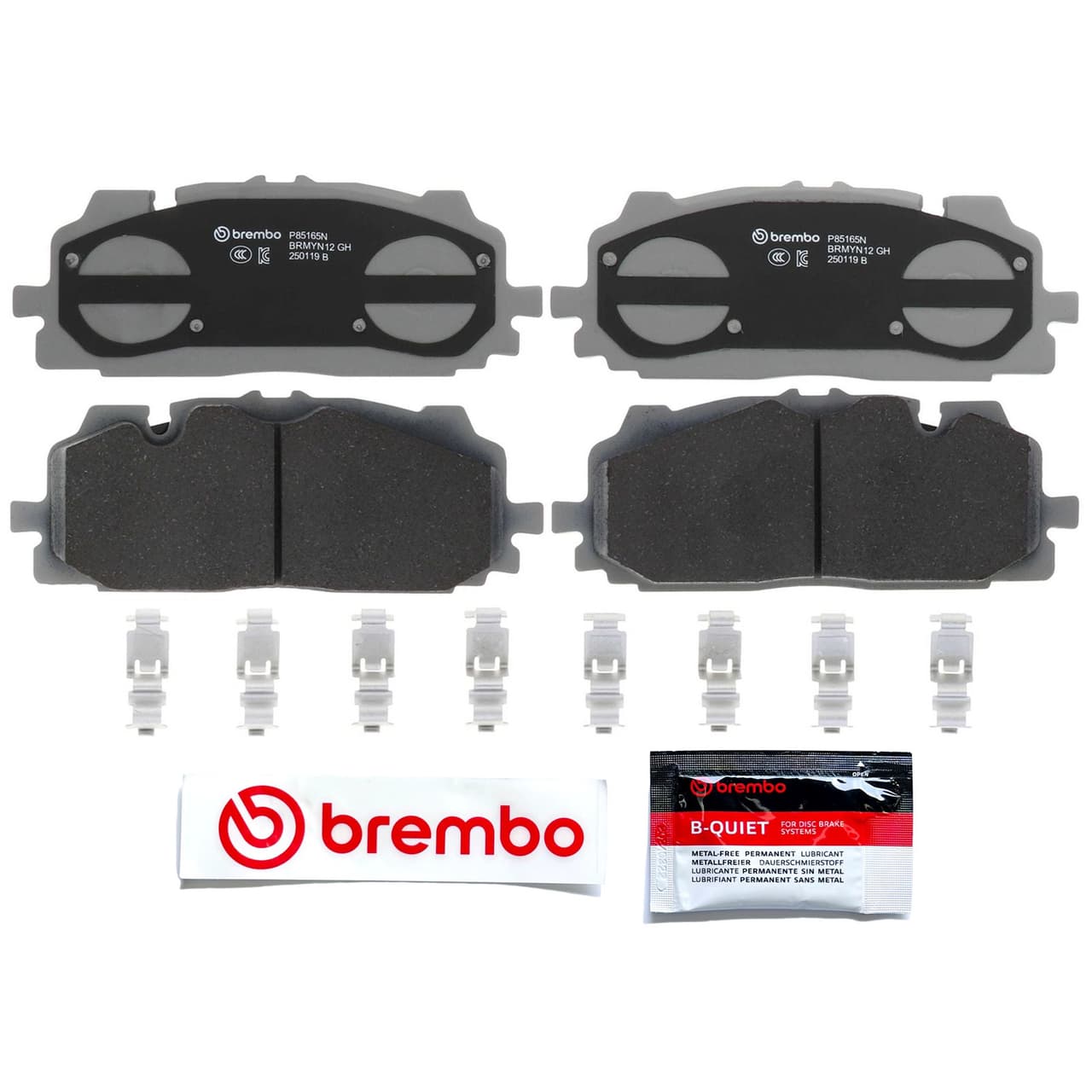 Brembo P85165N Front Ceramic Brake Pads Set for 17-23 A4 Q7 / 18-23 S4 S5 Q5 SQ5