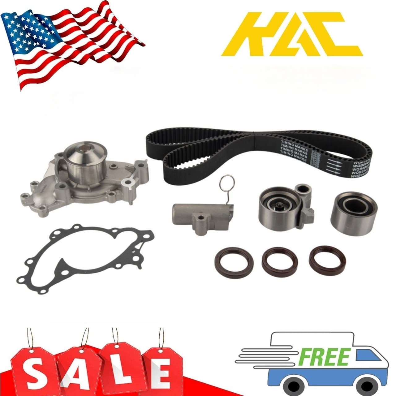 Timing Belt Kit Water Pump For 04-06 Toyota Sienna All Engine 3.3L V6 TCKWP257A