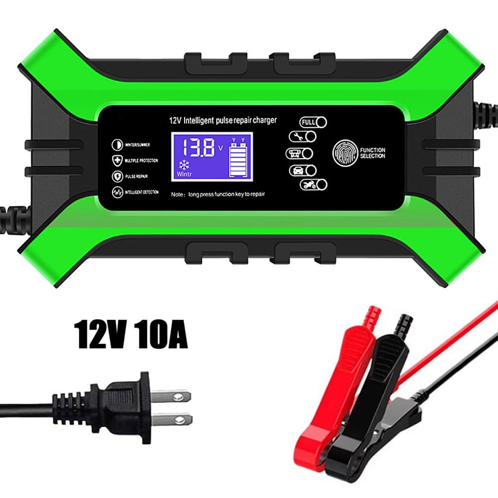 Car Battery Charger Heavy Duty 12V 10A Smart Automatic Intelligent Pulse Repair