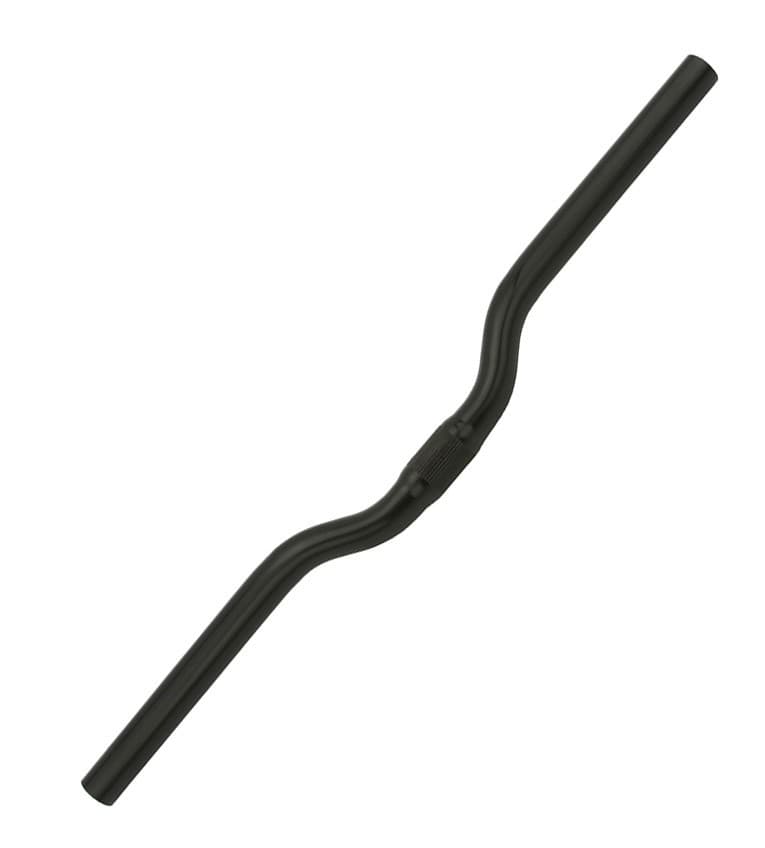 Black MTB Riser Bicycle Handlebar 25.4mm Clamp Steel Mountain Bike Handlebar.