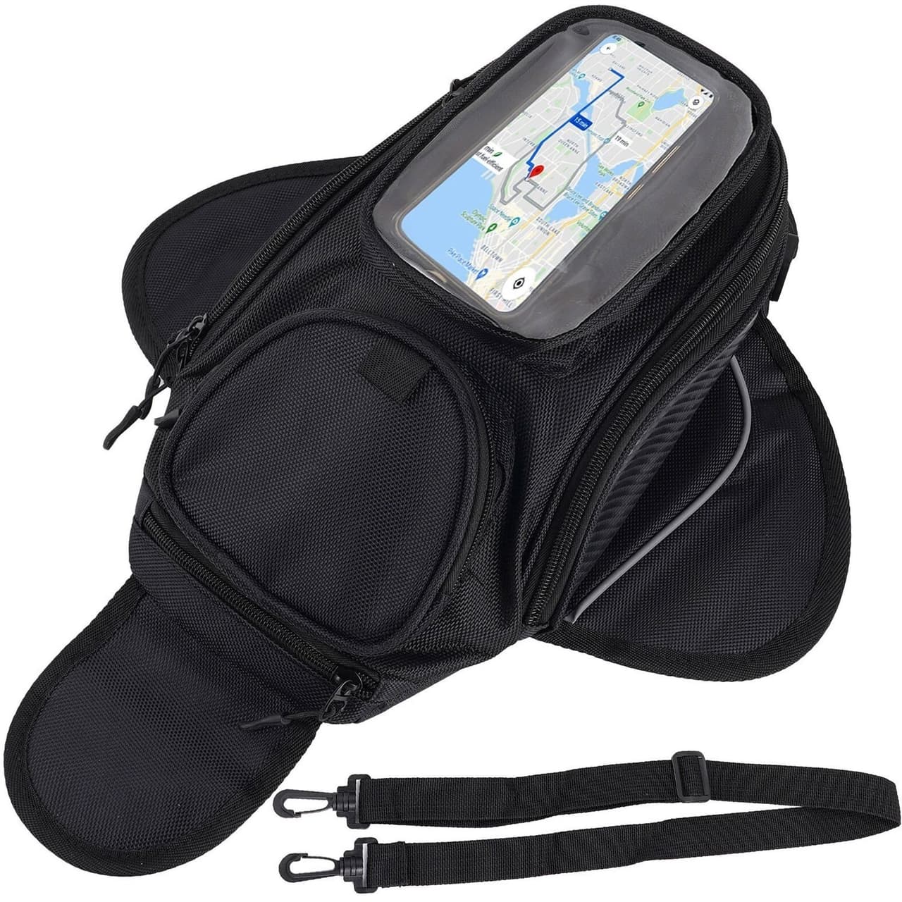 Waterproof Motorcycle Fuel Tank Bag Magnetic Motorbike Luggage Phone Storage Bag