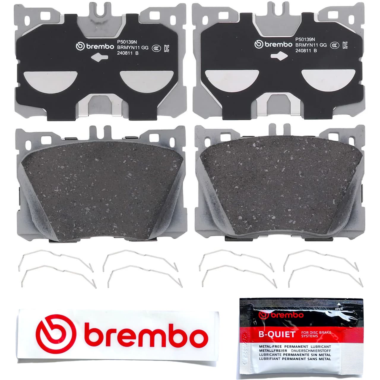 Brembo P50139N Front Ceramic Brake Pads Set for 2016-21 GLC300 / 17-21 GLC43 AMG