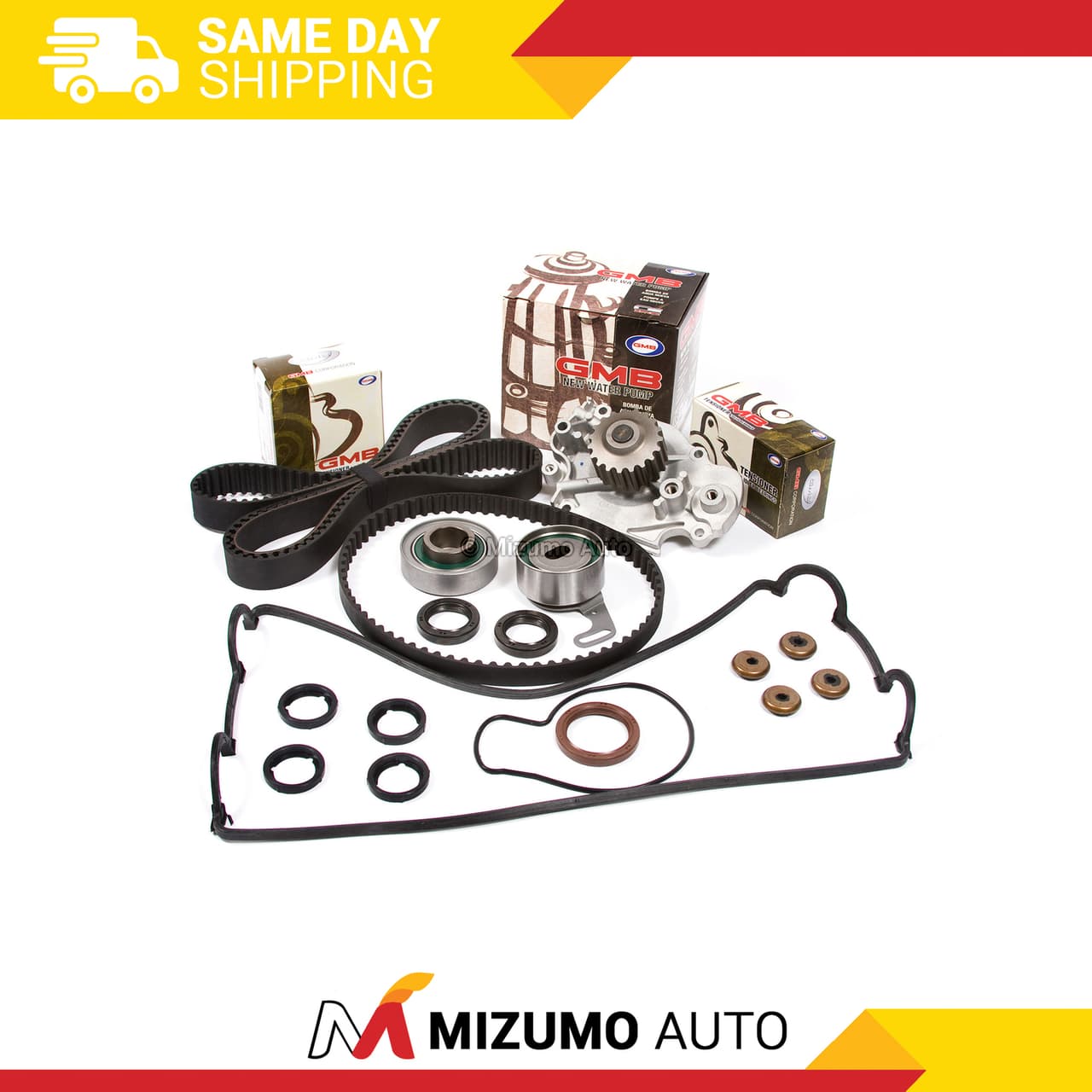 Timing Belt Kit Cover Gasket GMB Water Pump Fit 92-96 Honda Prelude 2.3 H23A1