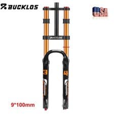26/27.5/29" MTB Air Suspension Bike Fork 180mm Travel, Double Crown 34mm 1-1/8"