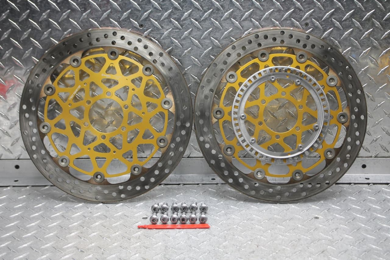 2015 BMW S1000RR FRONT BREMBO BRAKE ROTORS DISC PAIR LEFT RIGHT 34117723493