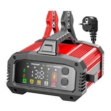 Portable 25A/15A Smart Car Battery Charger for 12V-24V Motorcycle Lead Acid AGM 