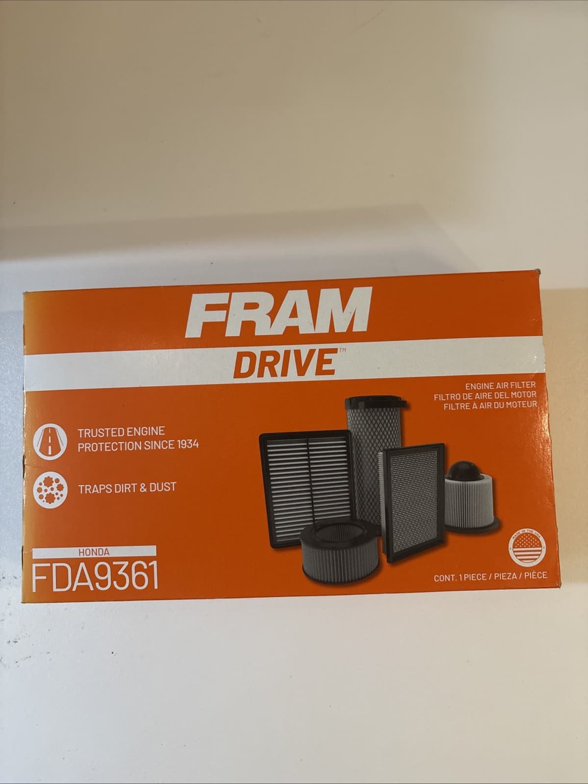 Fram Drive FDA9361  Engine Air Filter For Honda