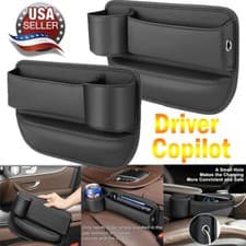 Car Seat Gap Storage Box Phone Holder Organizer Leather Cup Holder Gap Bag USA