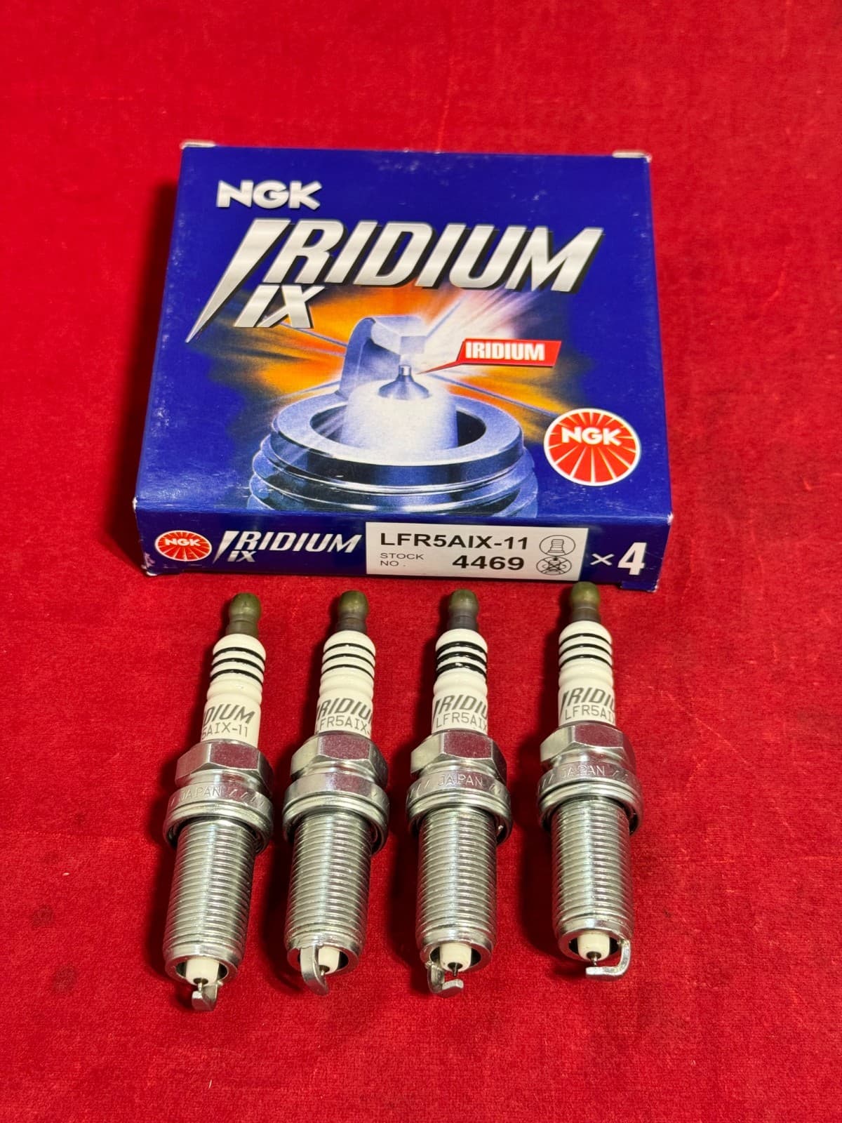 NGK 4469 LFR5AIX-11 Iridium IX Spark Plugs - Set of 4
