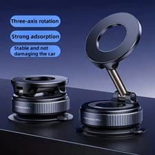 360° Adjustable Magnetic Vacuum Suction Cup Car Phone Holder Mount for MagSafe
