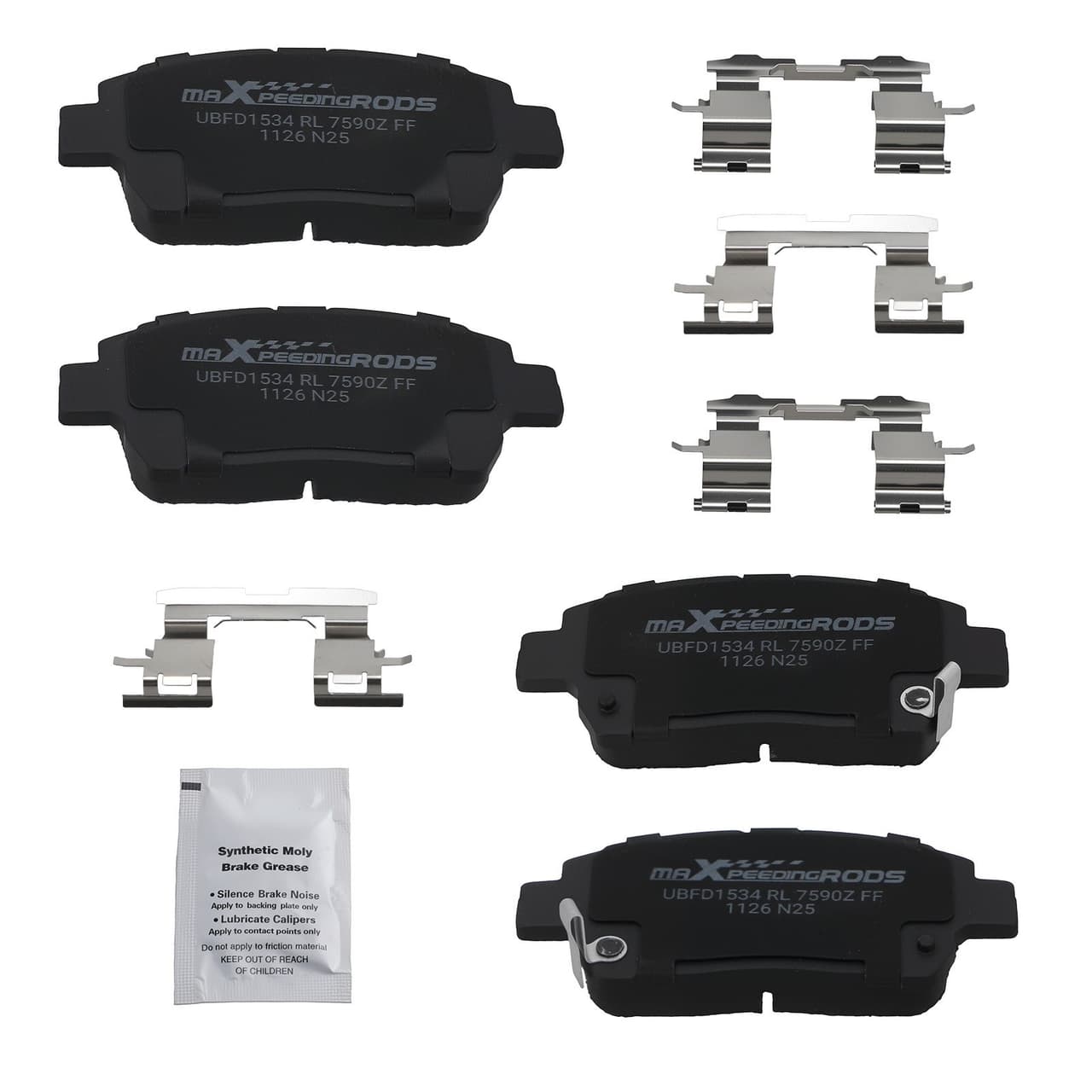 Front Ceramic Brake Pads Set for Toyota Prius 2001-2009/Echo 2001-2005 D822 P822