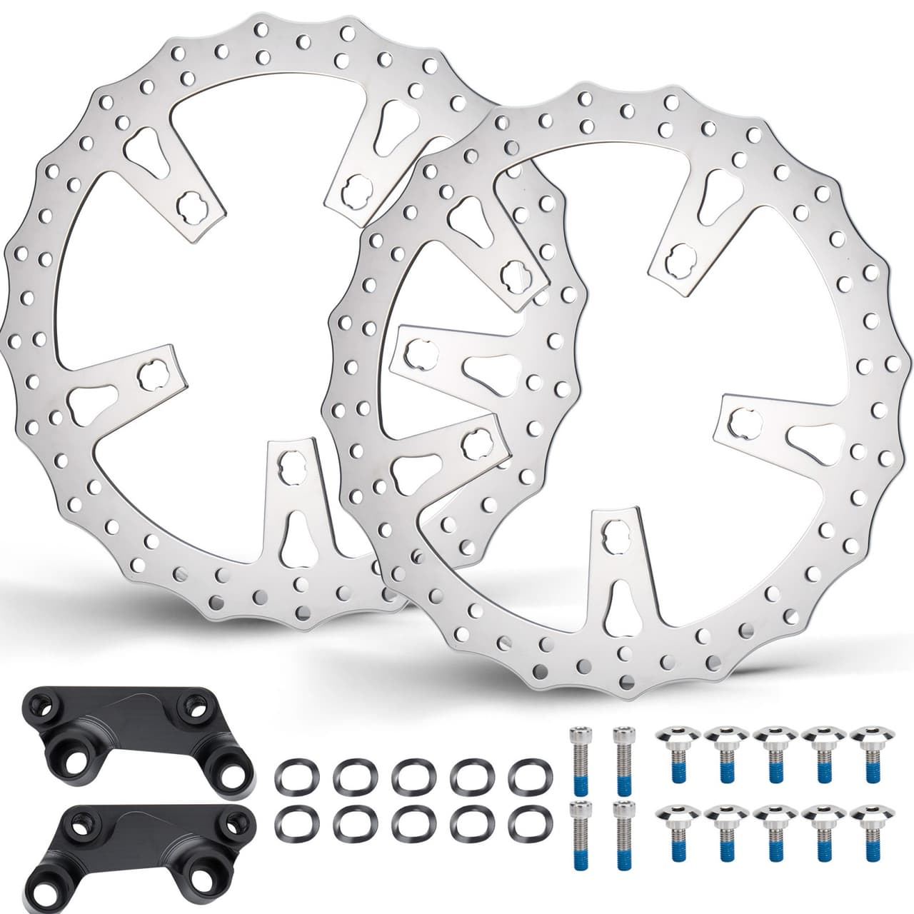 Touring 14" Front Brake Dual Disc Rotors for Harley Road Glide King 2008-up