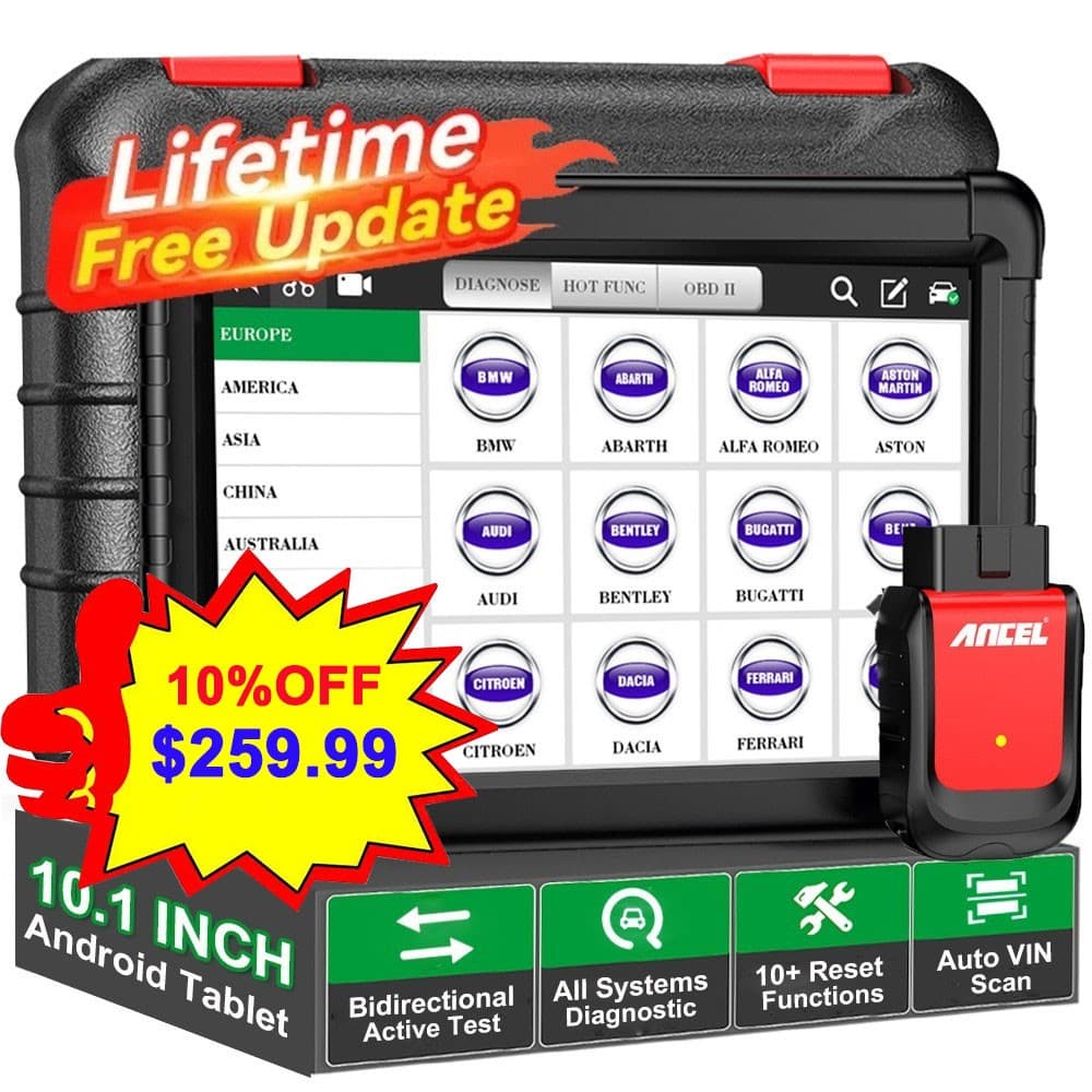 10" Bi-directional Scan Tool Bluetooth OBD2 Scanner Car Full System Diagnostic