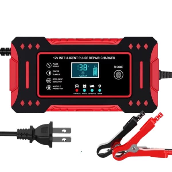 Universal 12V 6A Smart Pulse Repair Battery Charger | Car & Motorcycle | CE FCC