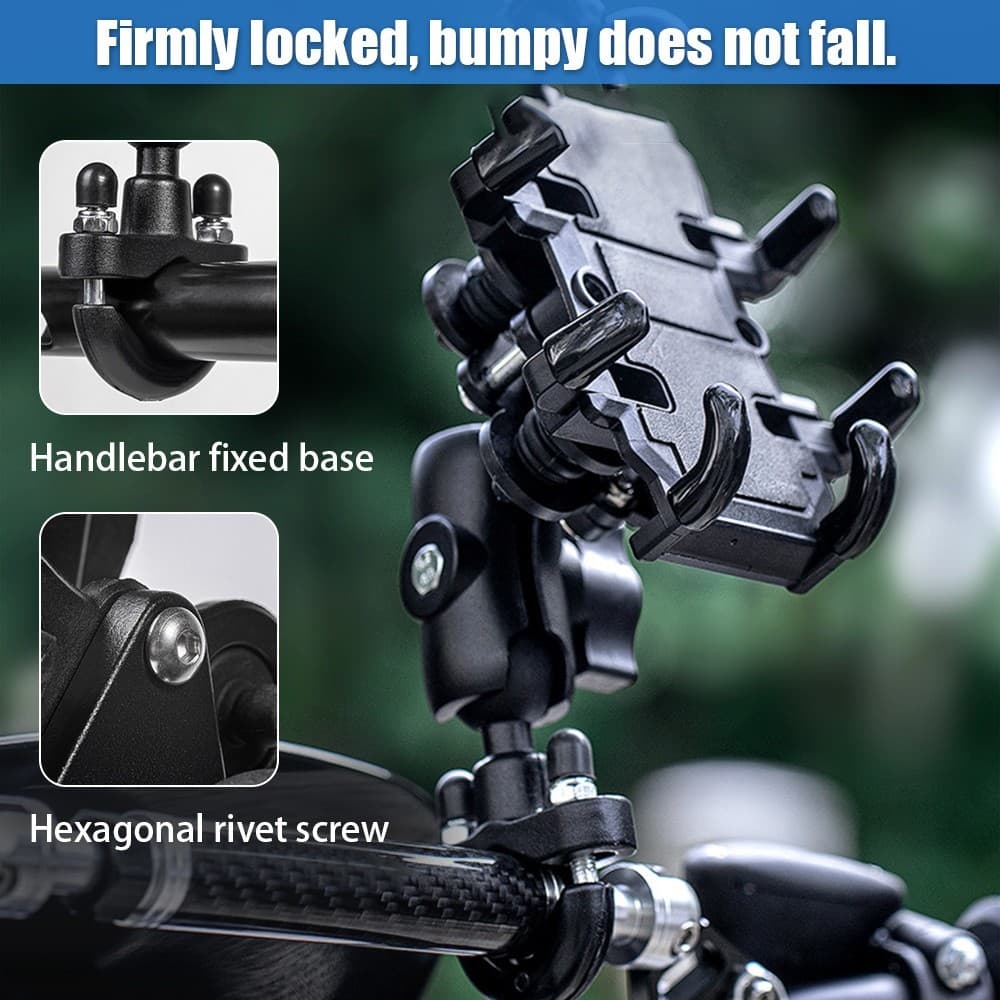 Motorcycle Phone Mount Holder Bike Handlebar For iPhone 17e 16 15 14 Pro Max 13