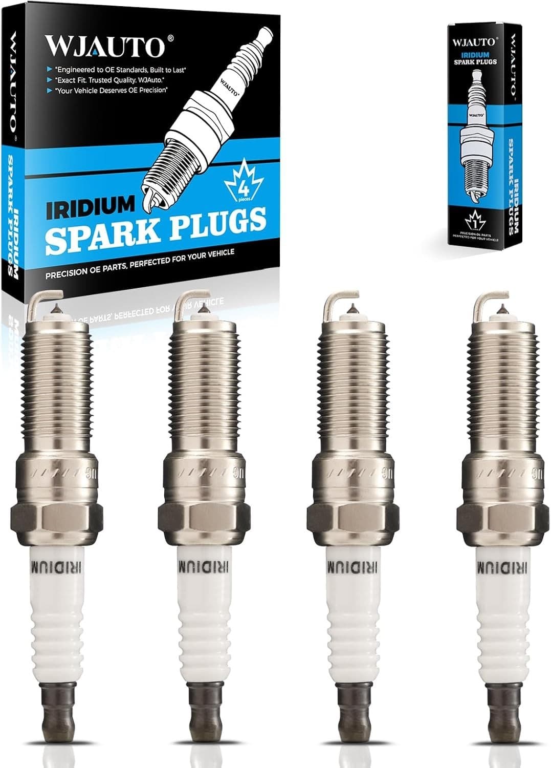 Spark Plugs Iridium 4 Pack, Pre-Gapped Bujías Sparkplugs OEM Replacement For Al