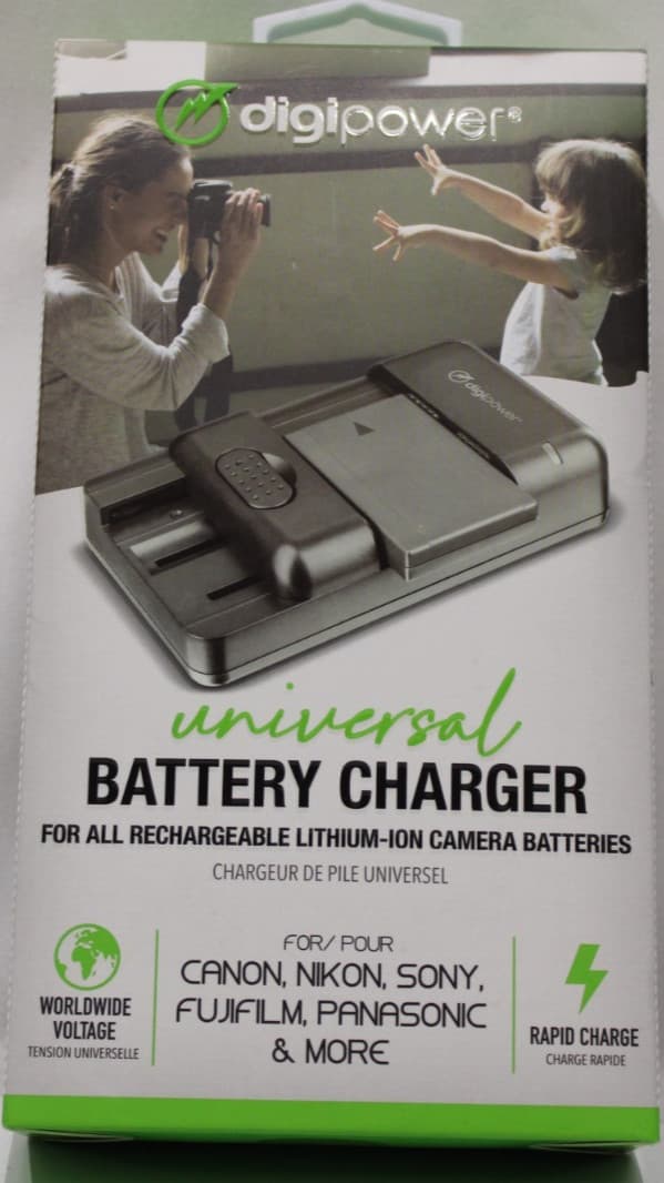 DigiPower Universal Battery Charger TC-200 12V Car Adapter included