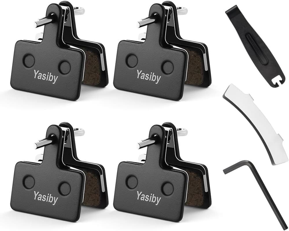 4 Pairs Bike Brake Pads, Resin Semi-Metal Bicycle Disc Brake Pads Ebike Brake
