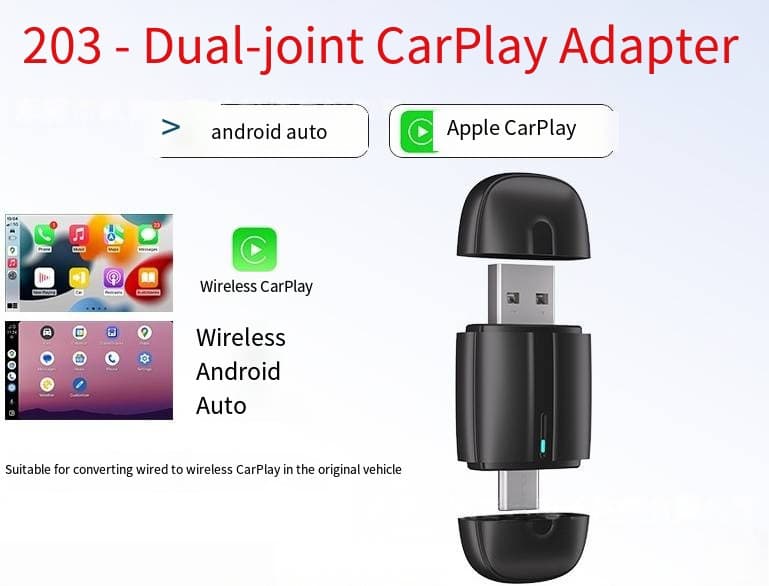 USB Auto2025Wireless CarPlay Adapter For Apple Android Wireless Dongle Plug＆Play