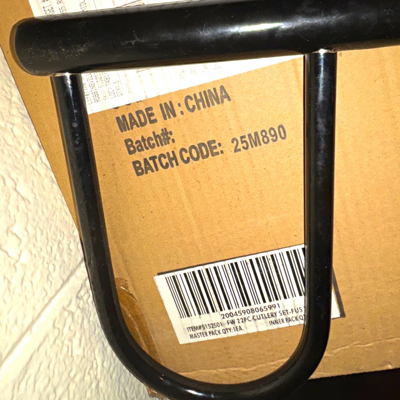 Heavy Duty Black Metal U-Lock Bike Lock Keyed Large 12in w/ 5ft Cable