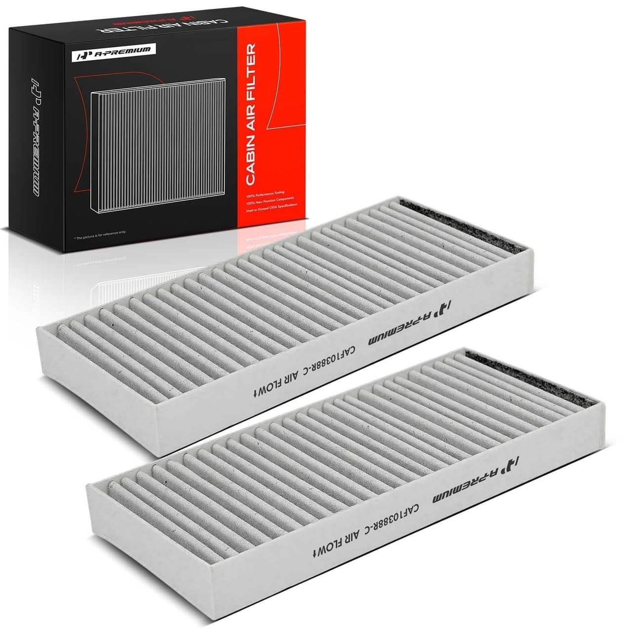 2-Pack Cabin Air Filter with Activated Carbon Odor Guard Replacement Element