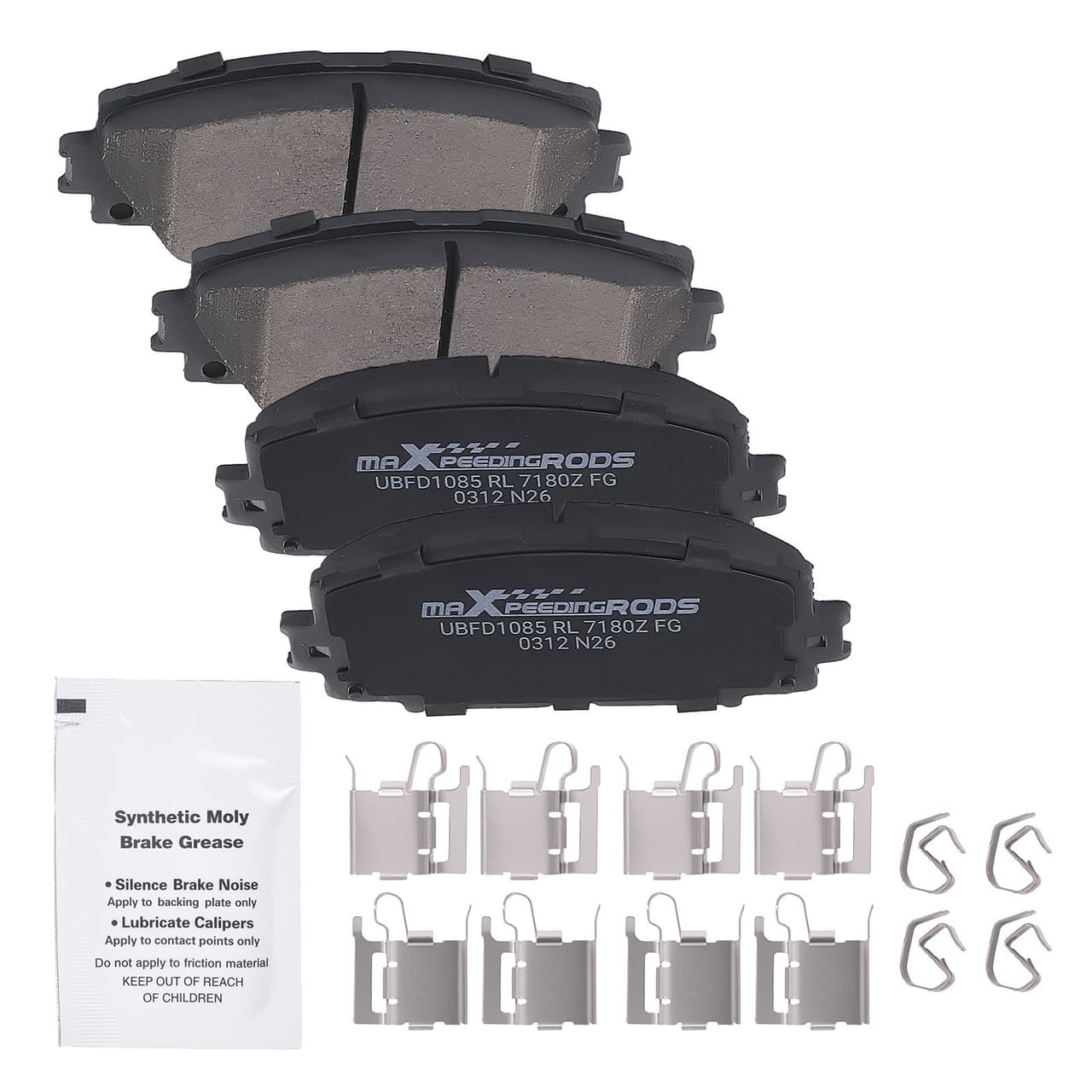 Front Ceramic Brake Pads Set for Toyota Prius Plug-In 2012-2015/Prime 2017-2019
