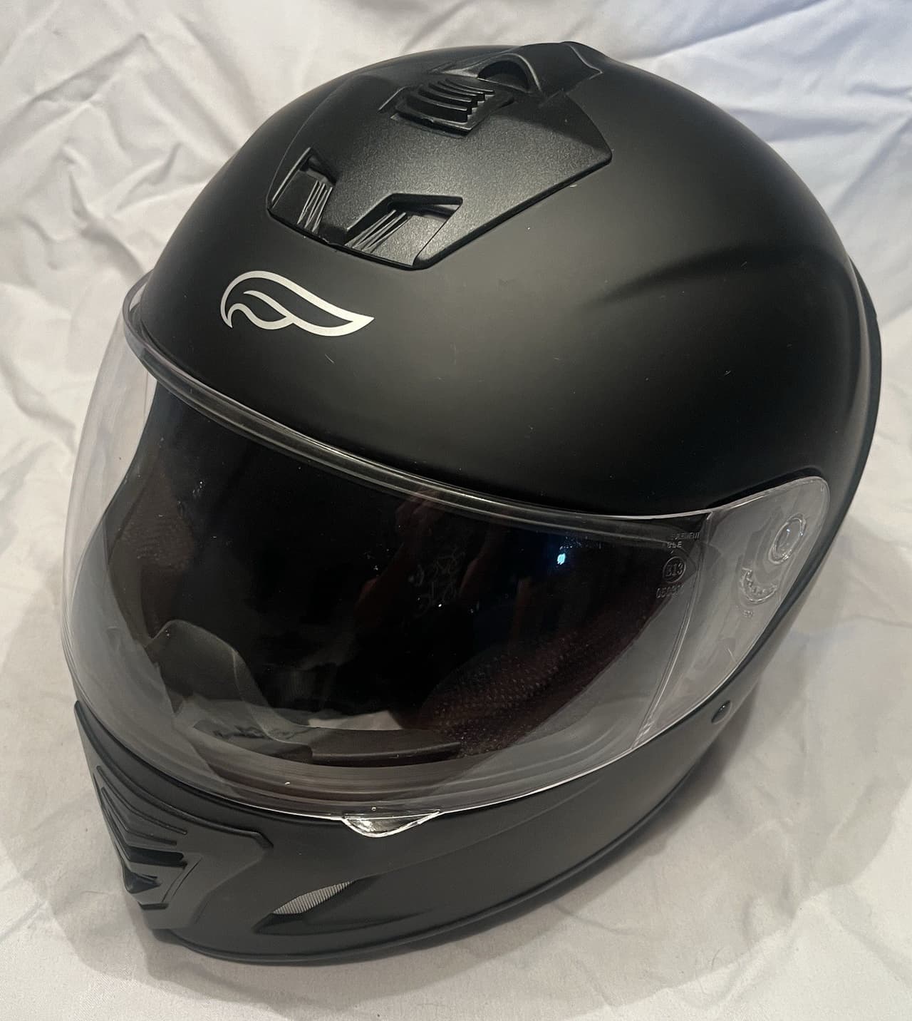 Fulmer Full Face Helmet Motorcycle Adult Black Medium DOT Approved 152 Ace