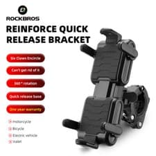 ROCKBROS Motorcycle Phone Holder,Handlebar Clamp Mount Bike Scooter Phone Clip