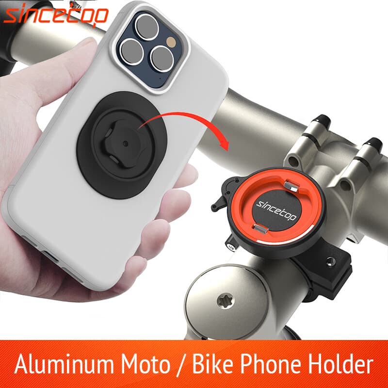 Aluminum Mountain/Road Bike Stem Handlebar Phone Mount, Motorcycle Mobile Holder