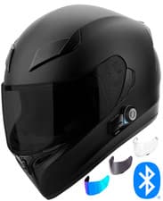 Full Face GDM Ghost Motorcycle Helmet + Bluetooth Headset+ 3 shields