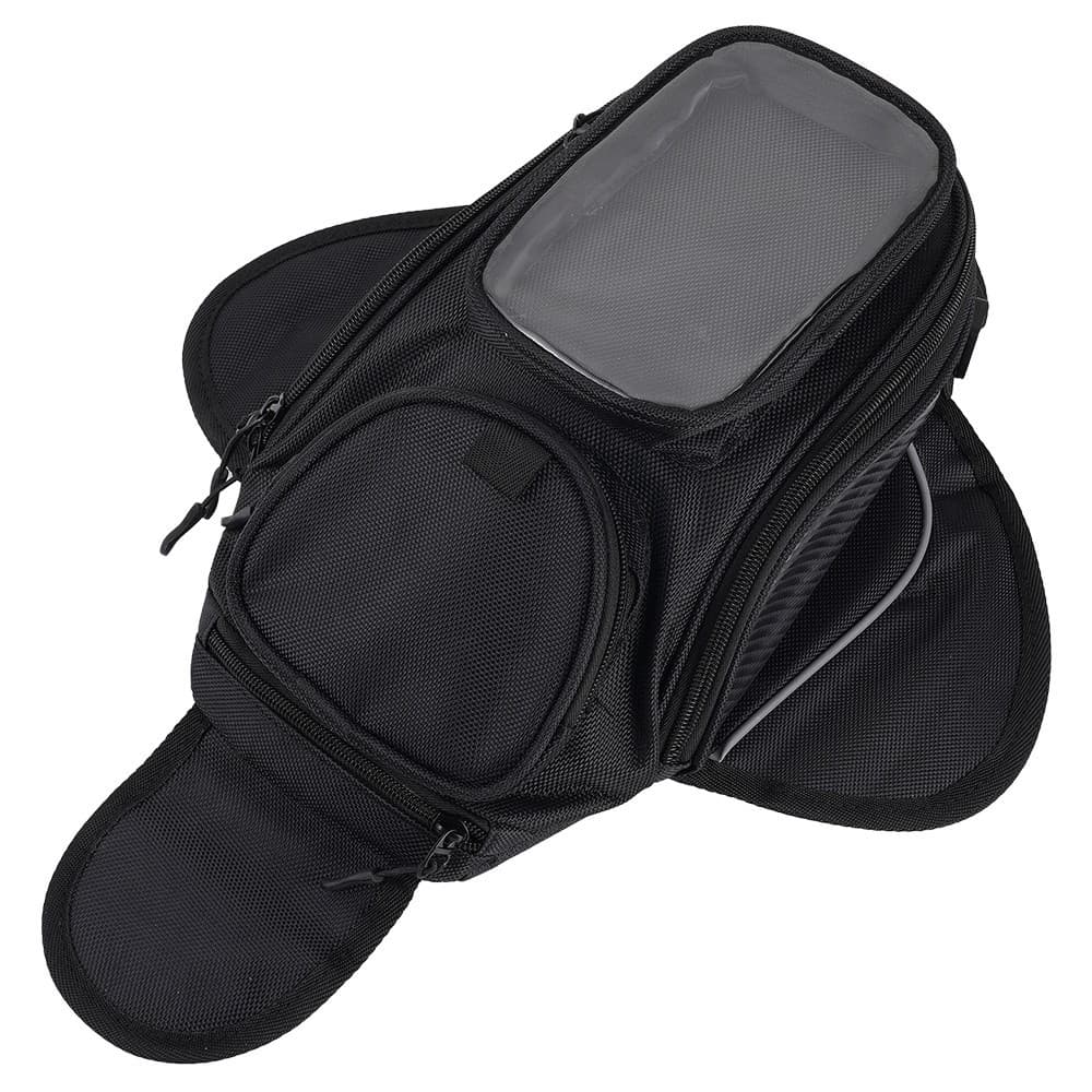 Magnetic Motorcycle Tank Bag Heavy Duty Tank Pouch Saddle Motorbike Bag Black