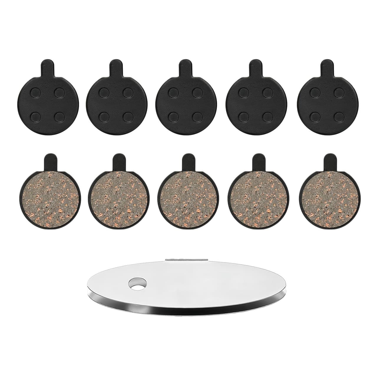 5 Pairs Bike Brake Pads Semi Metallic Resin Disc Brake Pads
