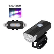 2 Sets USB Rechargeable LED Bicycle Headlight Bike Front Rear Lamp Cycling US
