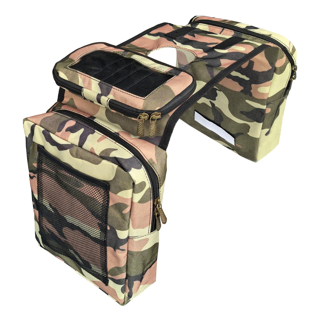 Universal ATV Tank Bag Saddle Bag Motorcycle Bag Hanging Storage Bag Camouflage