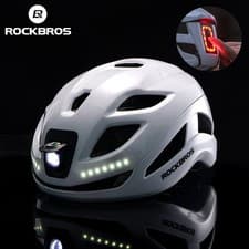 ROCKBROS Bike Helmets with Warning Light USB Rechargeable Front & Back LED Light
