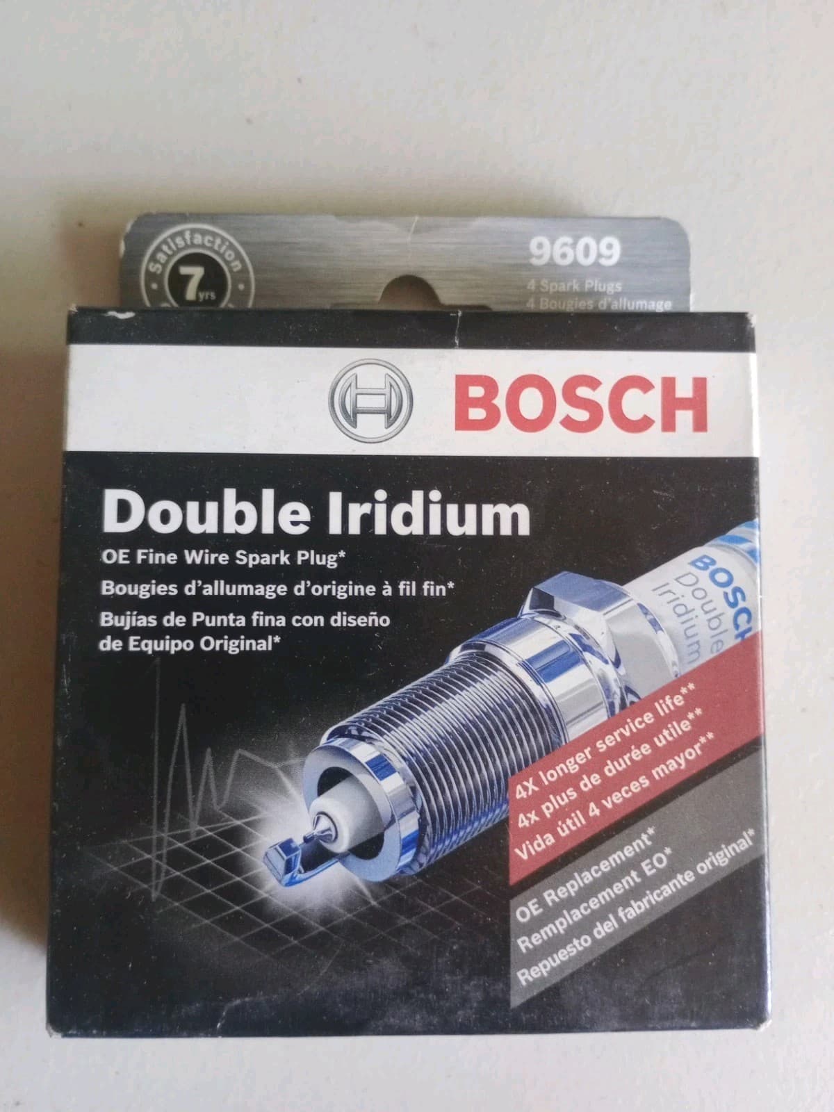 Set Of 4 BOSCH 9609 Double Iridium Spark Plugs Sentra,Altima,350Z, Camry,RAV4