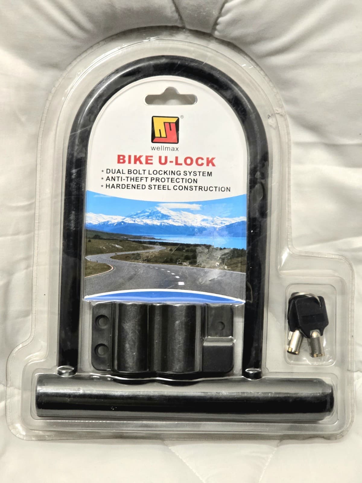 Wellmax Bike U Lock Bicycle Lock Dual Bolt Locking System Anti-Theft