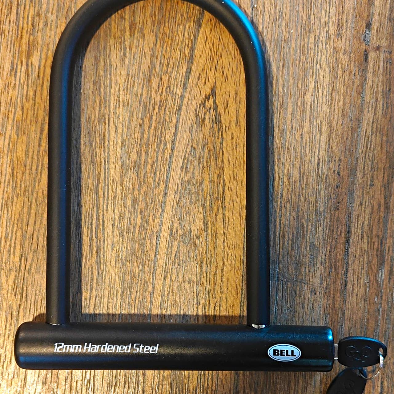 Bell 12mm Hardened Steel U-Lock Bike Lock, Keyed w/ 2 Keys, Black