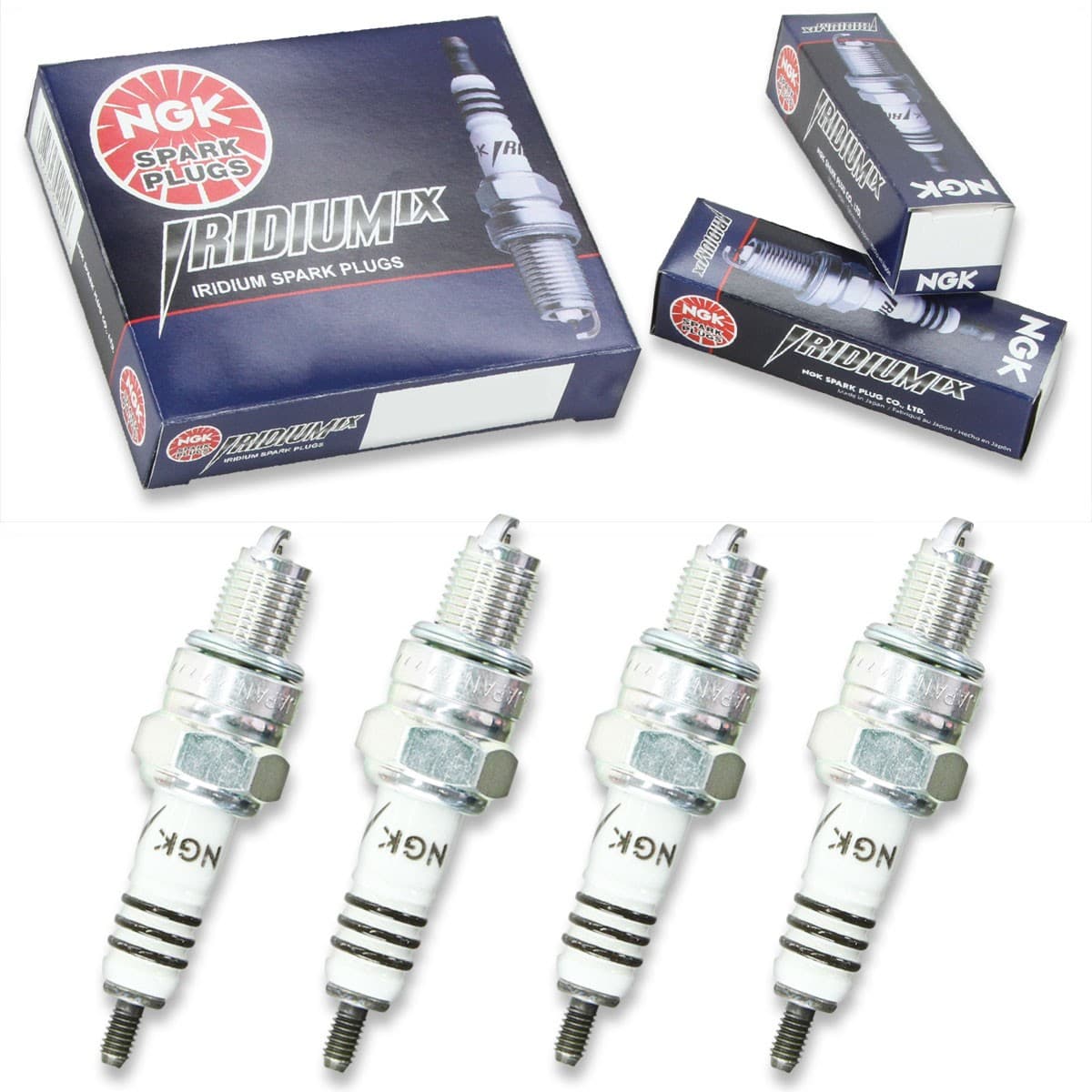 4pcs NGK 7274 Iridium IX CR6HIX Motorcycle Spark Plug Tune Up Kit Set ej